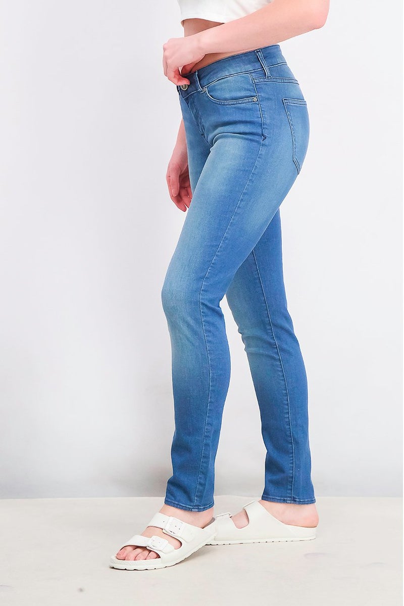 Seven 7 Women Regular Fit High Waist Stretchable Denim Jeans, Blue - Image 2