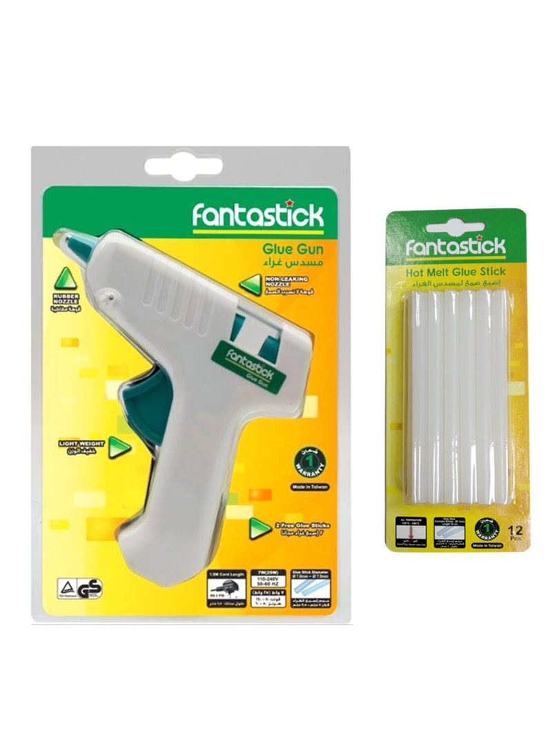 فانتاستيك مسدس غراء حراري فانتاستك – قدرة 25 واط – مع 12 عصا غراء - Image 3