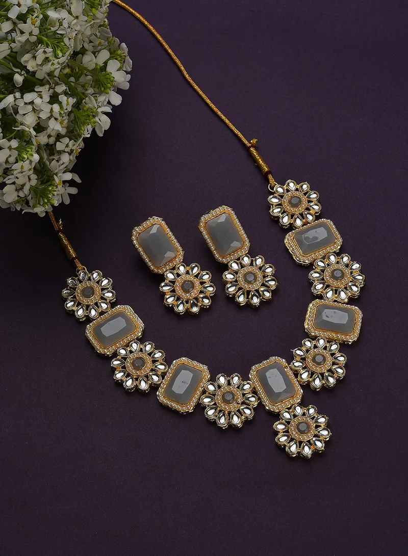 SOHI Stone Studded Artificial Jewellery Set