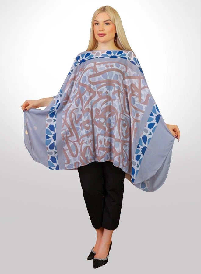 Zmurud "Chiffon Poncho - Printed "  - Image 1