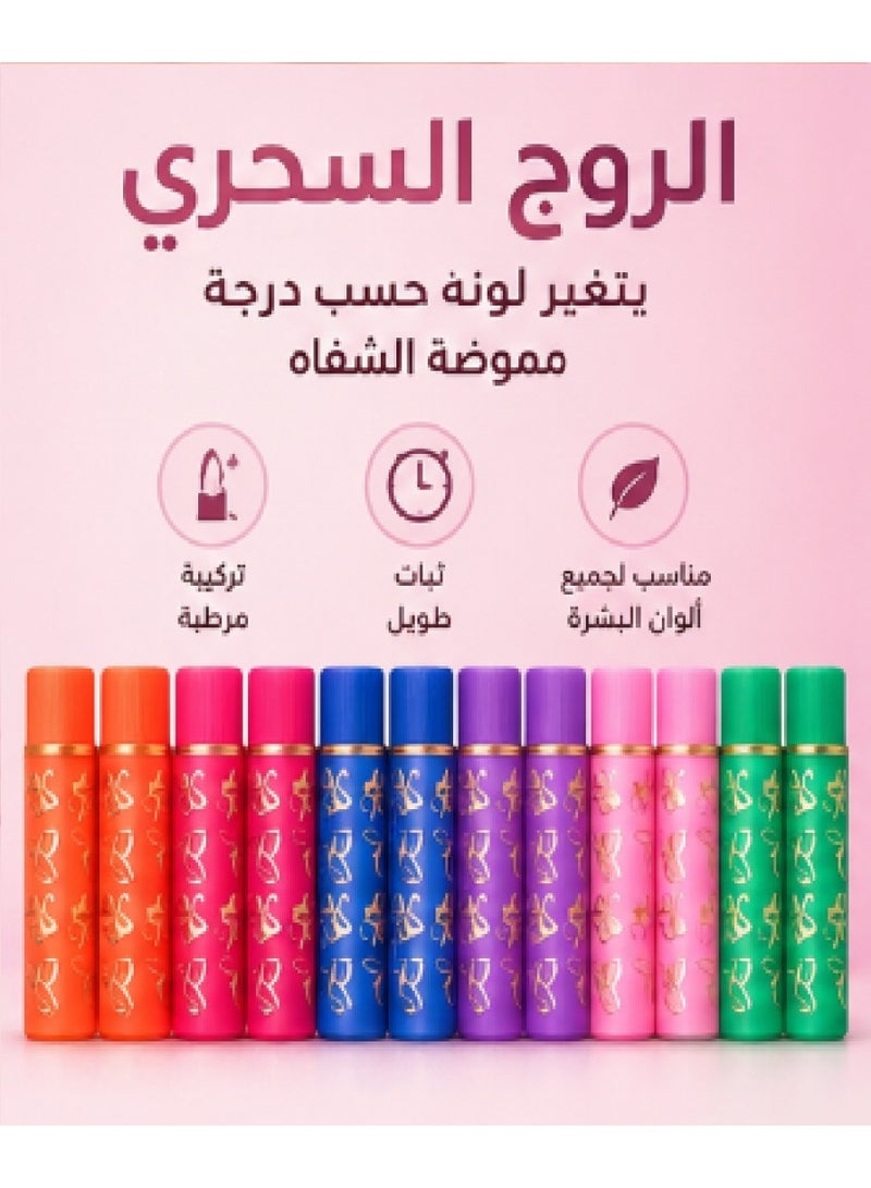 12 Piece Magic Lipstick Set Multicolour - Image 5