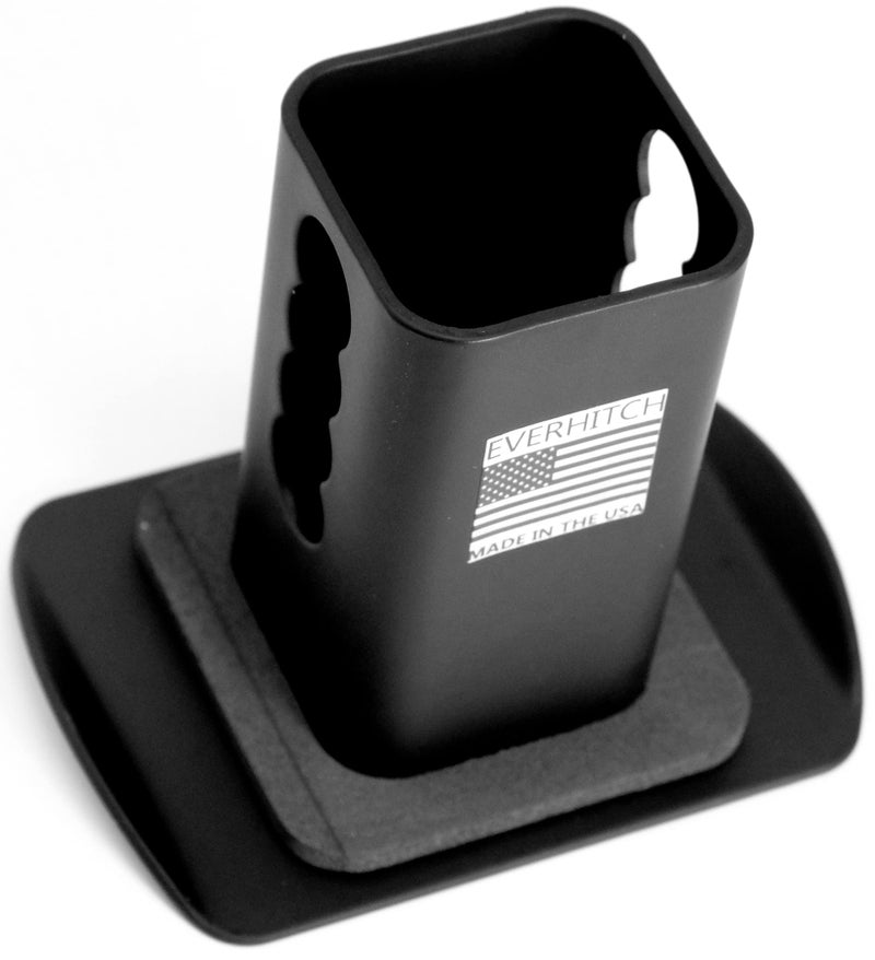 eVerHITCH Blank Metal Hitch Cover (Fits 2" Receiver, Black 3"x4") - Image 2