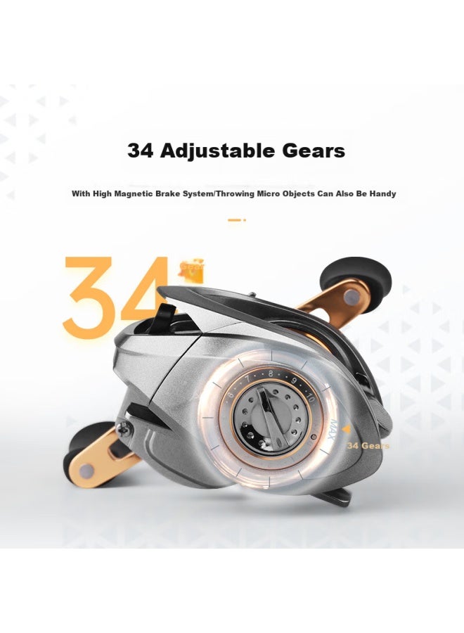 Gw Right-handed Fidget Spinner Anti-explosion Line Fishing Reel Bass Fishing Reel Black Fishing Reel Long-distance Casting Fishing Reel Fishing Tackle - Image 2