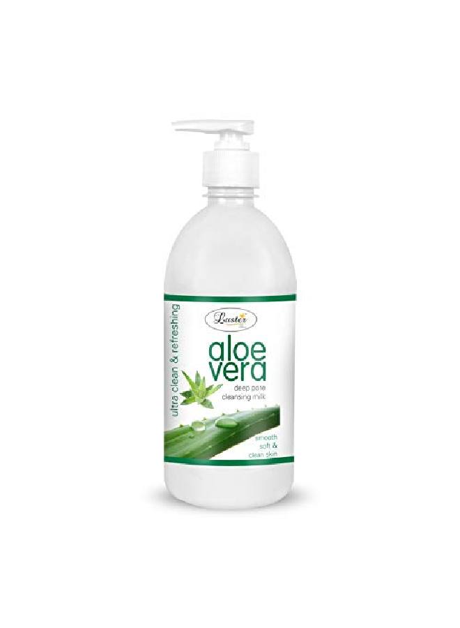 LUSTER Orange & Aloe Vera Cleansing Milk | Combo | 100% l | Smooth Soft & Deep Clean | Facial Cleanser | Makeup Remover (Paraben & Sulfate Free) 500 ml (Pack of 2) - Image 4