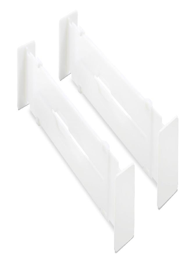 Whitmor Adjustable Organizers Drawer Dividers, Set of 2, White - Image 3