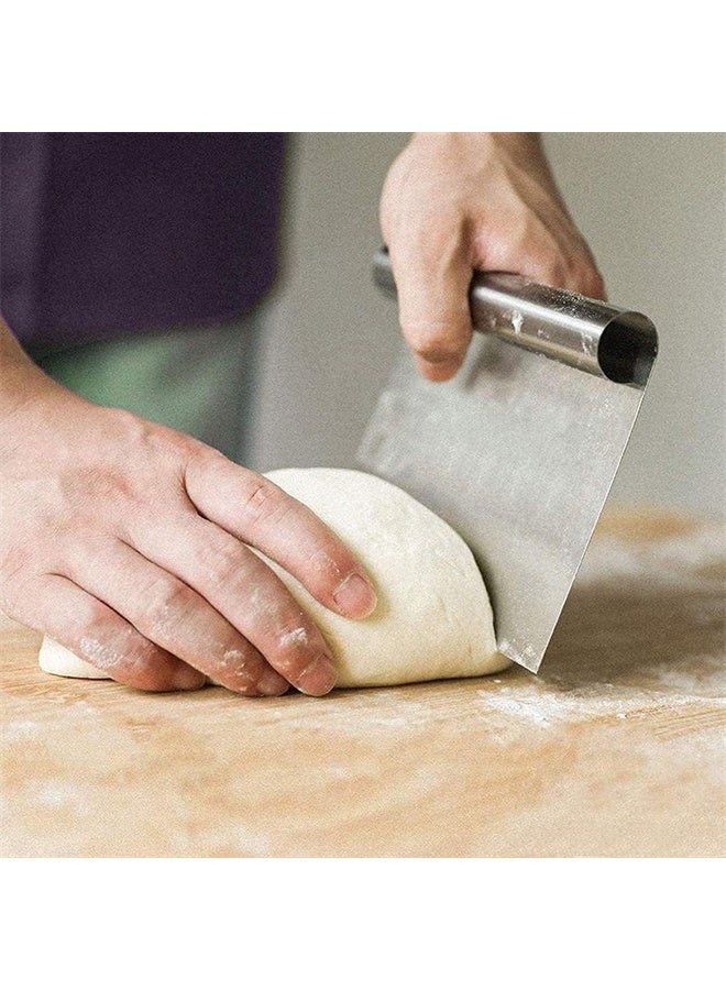 HOMESTAR Pastry Cutter, Stainless Steel Dough Scraper, Multipurpose Bench Scraper, Baking Tool with Measurement Marks for Kitchen Use - Image 3