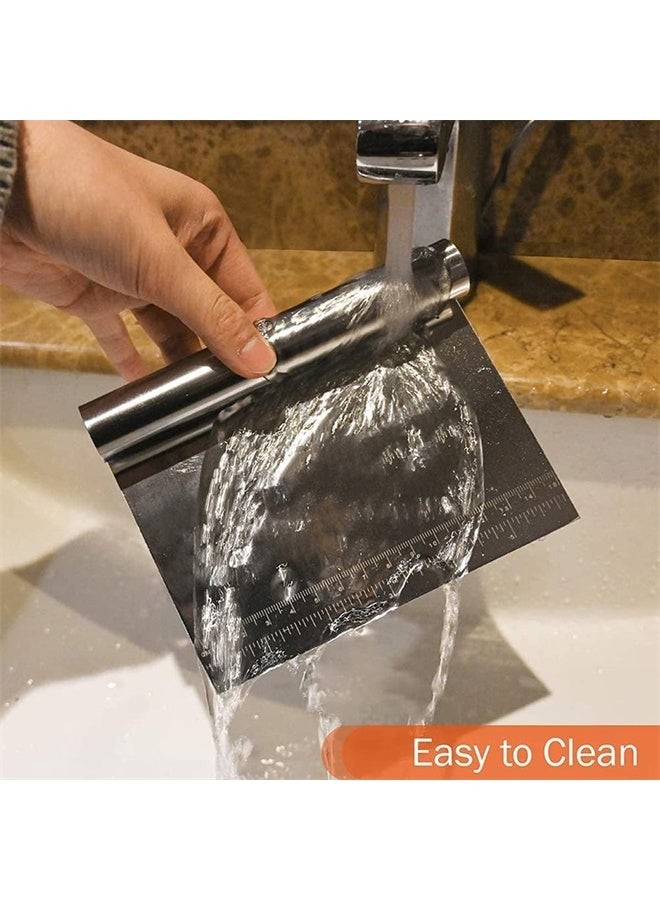 HOMESTAR Pastry Cutter, Stainless Steel Dough Scraper, Multipurpose Bench Scraper, Baking Tool with Measurement Marks for Kitchen Use - Image 5