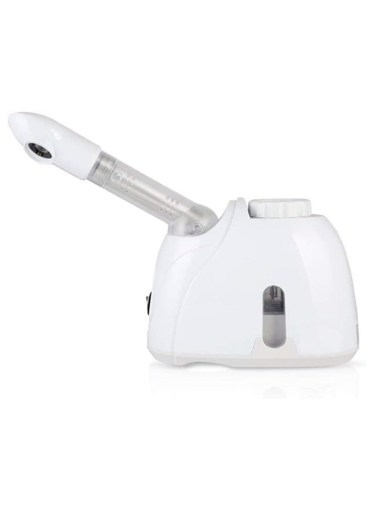 معاني جهاز بخار الوجه واستنشاق Maanys مع ذراع قابل للتمديد، مرطب ضباب دافئ لترطيب البشرة، وإزالة انسداد المسام، وتخفيف الجيوب الأنفية (أبيض) - Image 1