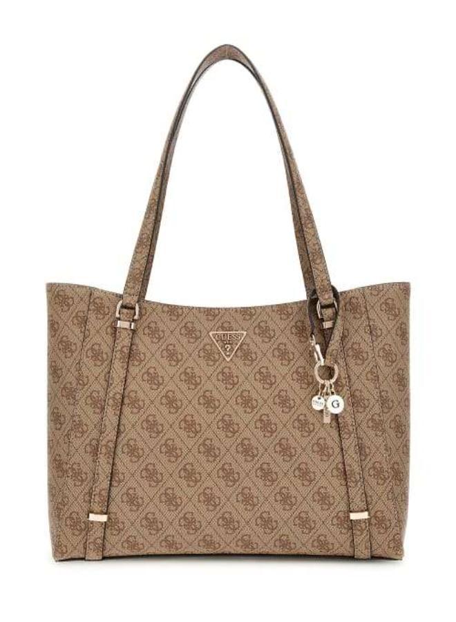 GUESS Eco Erica Elite Tote Bag White Logo – Borsa A Tracolla In Poliuretano – 35x26x10 Cm - 3