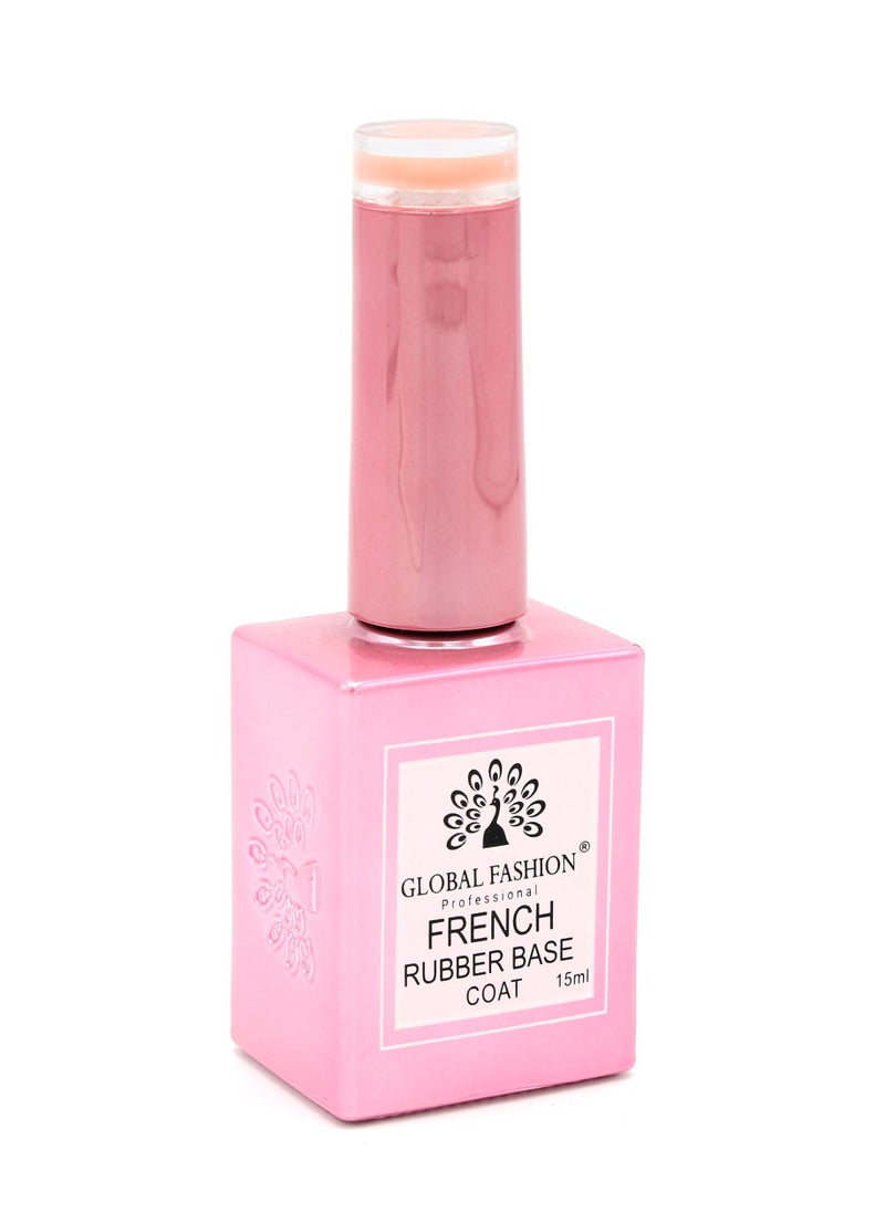 GLOBAL FASHION Global Fashion French Rubber Base Coat 15ml: Long-Lasting, Durable, & Chip-Resistant Gel Nail Polish Base Coat for Manicure and Pedicure | (13)  - Image 3