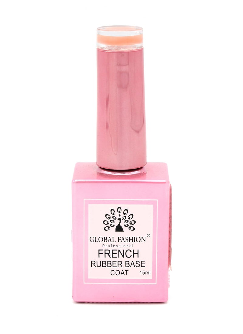 GLOBAL FASHION Global Fashion French Rubber Base Coat 15ml: Long-Lasting, Durable, & Chip-Resistant Gel Nail Polish Base Coat for Manicure and Pedicure | (13)  - Image 2