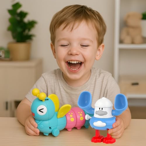 Innovitoy Fun Toy Combo – Caterpillar & Somersaulting Duck Wind-Up Toys for Kids | Durable, Safe & Entertaining | Pack of 2 - Image 3