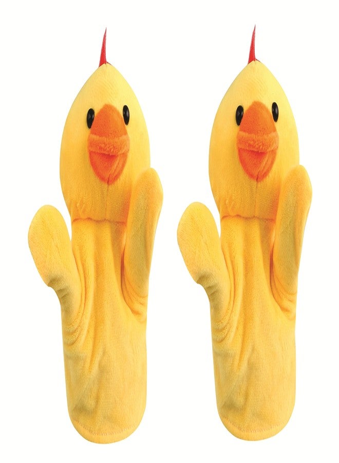 Chocozone Duck Animal Soft Toy Hand Puppets for Kids, Multi Color (Pack of 2) - Image 1