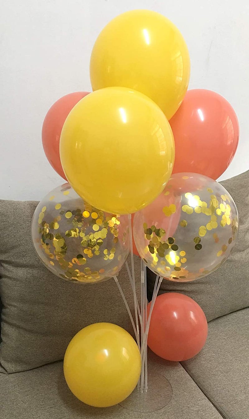 LAZYBEEE 50pcs Balloons Yellow and Orange - Latex Gold Confetti Balloons for Sunflower Theme Thanksgiving Fall Colored Birthday Party Decorations - Image 3