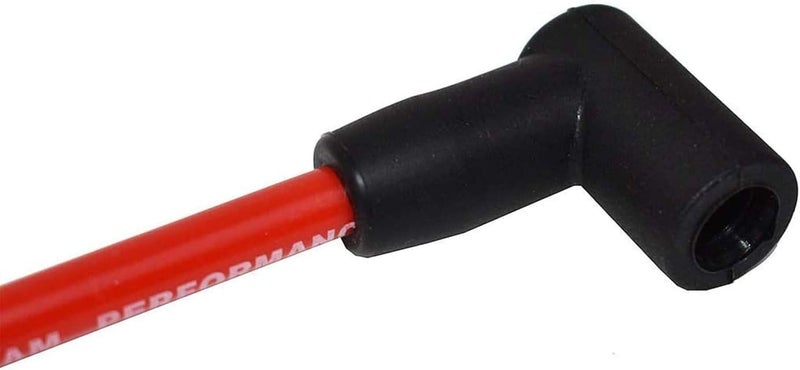 A-Team Performance Red Silicone Spark Plug Wires Set with 90 Degree Black Boot for HEI Distributor - Image 4
