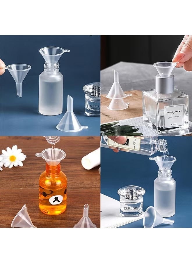 واي جيه 50 قطعة قمع صغير، أقماع بلاستيكية صغيرة شفافة، أقماع متعددة الأغراض، قمع صغير لتعبئة الزجاجات، العطور، الزيوت العطرية، المواد الكيميائية لمختبر العلوم - Image 4