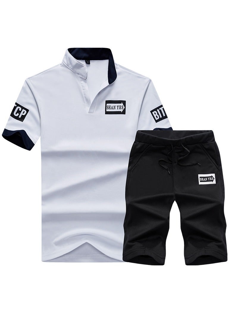KUYING Summer Men's Short Sleeved Shorts Sports Suit - Image 1