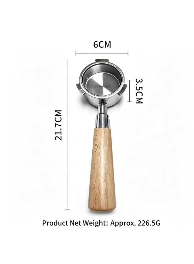 Stainless Steel Coffee Bottomless Portafilter Brown 51mm,3 Ear Design Heavy Duty 304 Stainless Steel Easy Clean Basket Espresso Accessories - Image 3