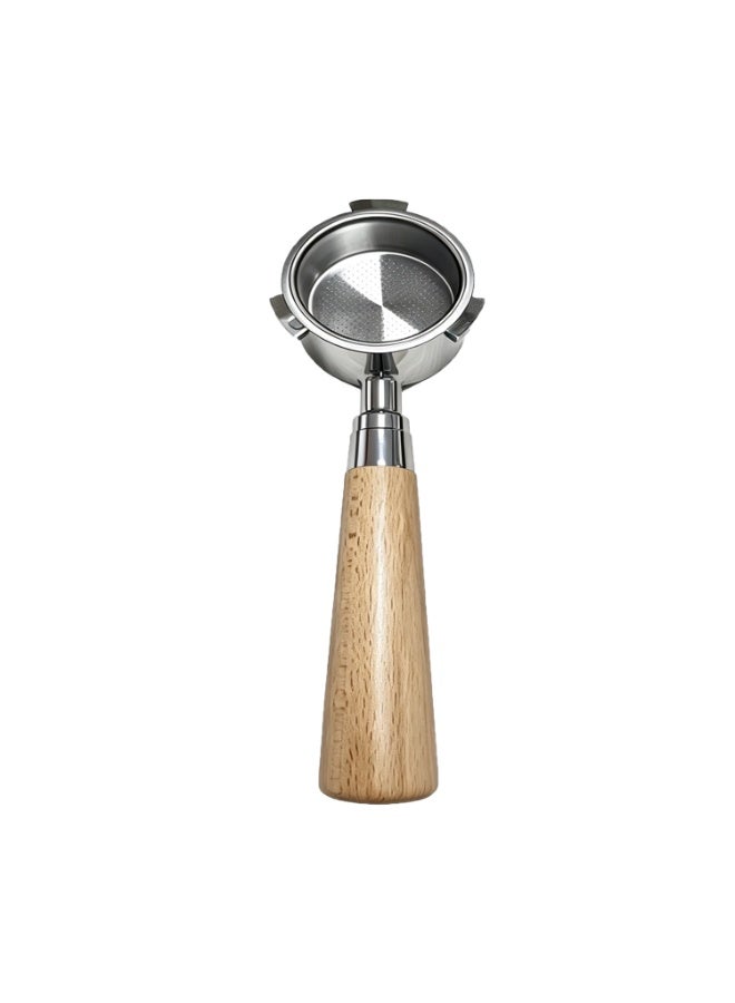 Stainless Steel Coffee Bottomless Portafilter Brown 51mm,3 Ear Design Heavy Duty 304 Stainless Steel Easy Clean Basket Espresso Accessories - Image 1