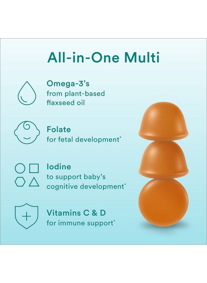 SmartyPants - Prenatal Vitamins For Women Sugar Free Gummies With Vitamin C D3 Zinc & Folate Omega 3 Ala From Flax Seed Oil Erythritol Free No Sugar Alcohols (60 Gummies) 20 Day Supply - Image 1