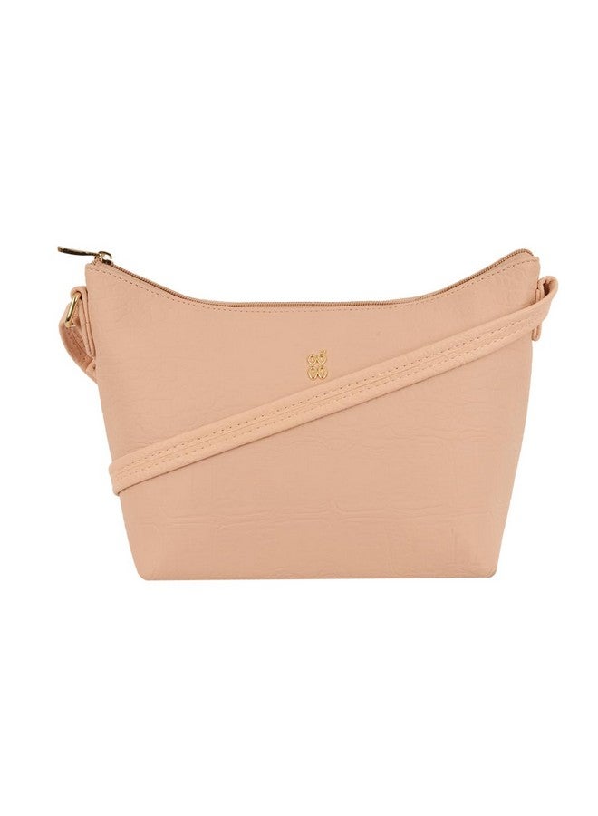 Baggit Women Beige Hobo Sling Bag Medium Size | Ladies Stylish Casual Cross Body Purse Handbag - Image 1