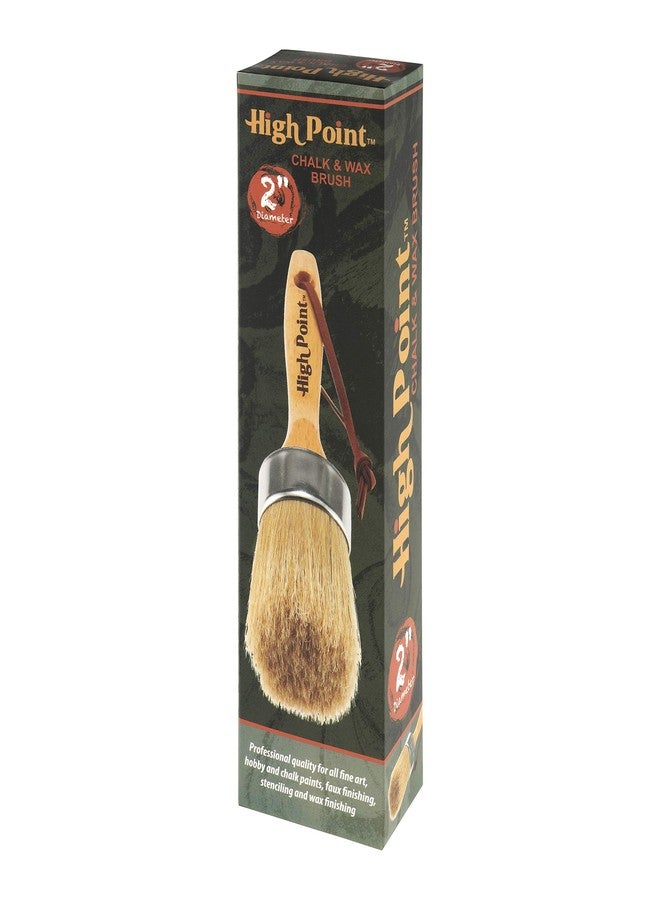 Creative Mark Large 2-in-1 Round Chalk & Wax Finishing Brush | Professional Quality for All Fine Art, Hobby & Chalk Paints, Faux Finishing, Stenciling & Wax Finishing [2" x 2.36" Brush Hair] - Double Pack - Image 2