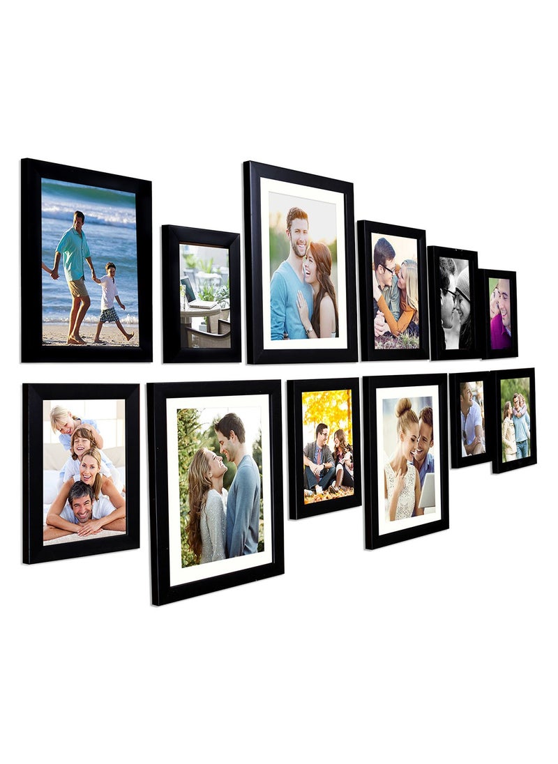 Art Street Art Street - Set of 12 Individual Black Wall Photo Frames Wall Hanging (Mix Size)(3 Units 4x6, 3 Units 5x7, 3 Units 6X8, 3 Unit 8X10 inch)||  - Image 2