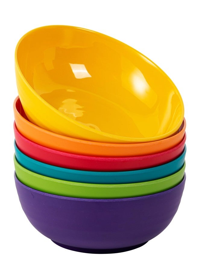KX-WARE 8-inch Melamine Bowls, 30-ounce Salad/Pasta/Dinner Bowls, set of 6 Multicolor - Image 1