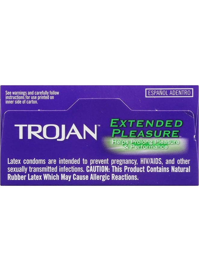 TROJAN Pleasures Extended Climax Control Lubricant Latex Condoms, 12 Count (Pack of 3) - Image 3