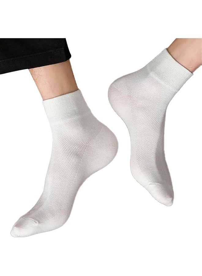 DUNISO 6-Pairs Low Cut Socks for Men, Premium Long-Staple Cotton，Comfort Breathable Socks，Non-Slip No Show Socks,Low Cut Ankle Sock,Men Short Socks Casual Cotton Sports Socks，White  - Image 4