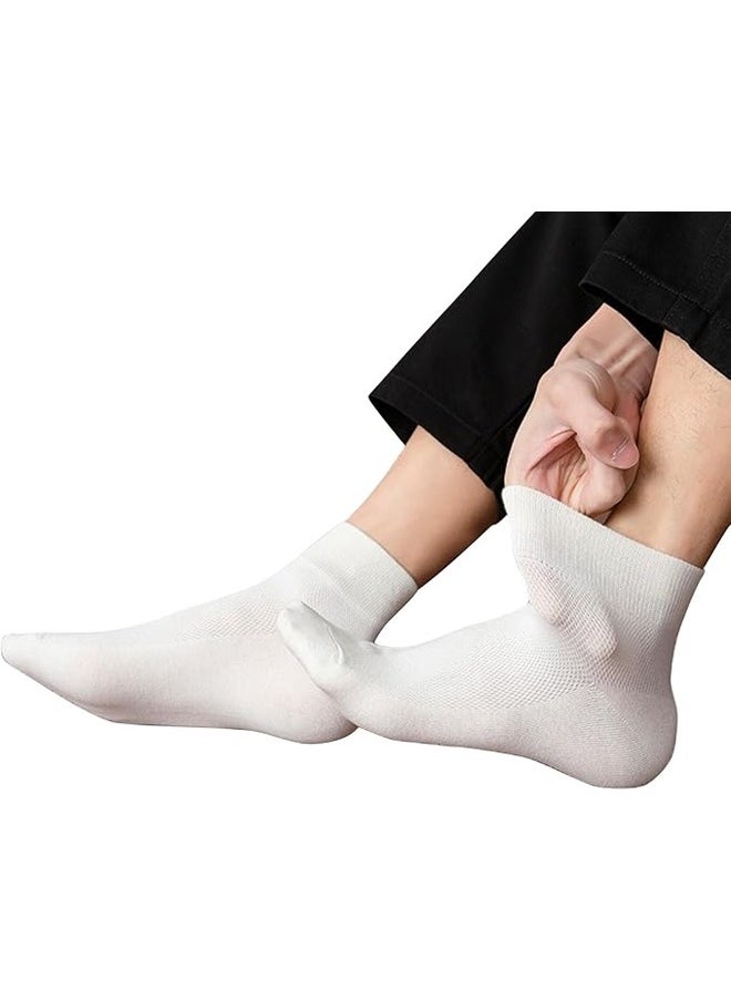 DUNISO 6-Pairs Low Cut Socks for Men, Premium Long-Staple Cotton，Comfort Breathable Socks，Non-Slip No Show Socks,Low Cut Ankle Sock,Men Short Socks Casual Cotton Sports Socks，White  - Image 5