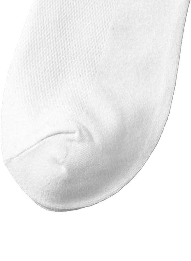 DUNISO 6 أزواج من الجوارب القصيرة للرجال، قطن طويل الألياف ممتاز، جوارب مريحة وقابلة للتنفس، جوارب غير قابلة للانزلاق، جوارب كاحل قصيرة، جوارب رياضية قطنية غير رسمية للرجال، بيضاء - Image 5