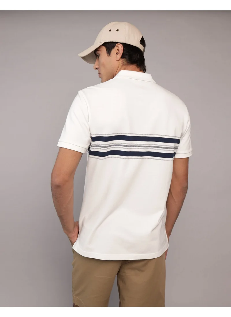 امريكان ايجل AE Flex Pique Striped Polo Shirt