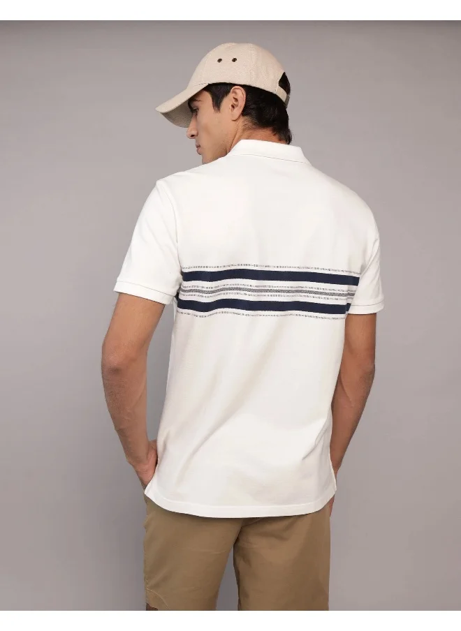 American Eagle AE Flex Pique Striped Polo Shirt