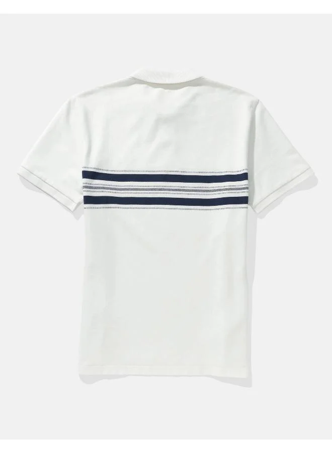 امريكان ايجل AE Flex Pique Striped Polo Shirt