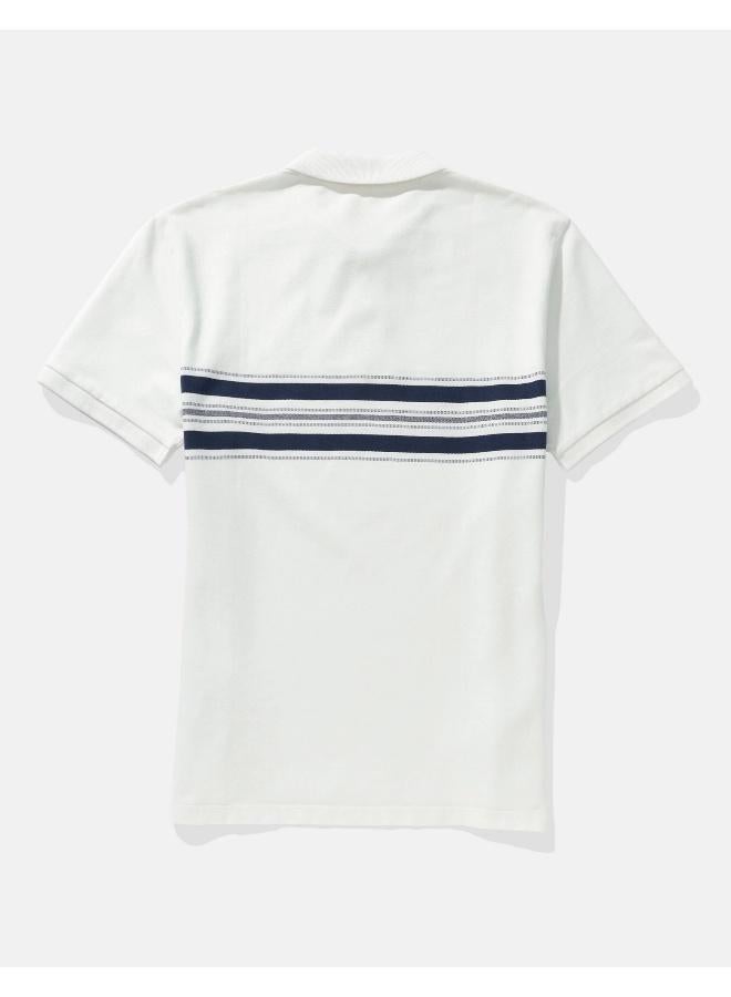 American Eagle AE Flex Pique Striped Polo Shirt - Image 2