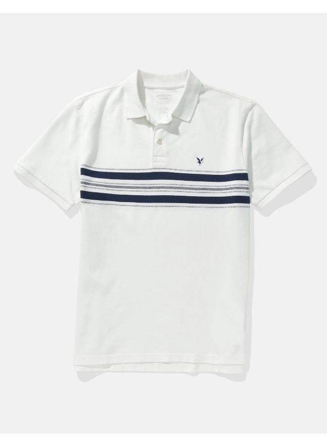 American Eagle AE Flex Pique Striped Polo Shirt - Image 3