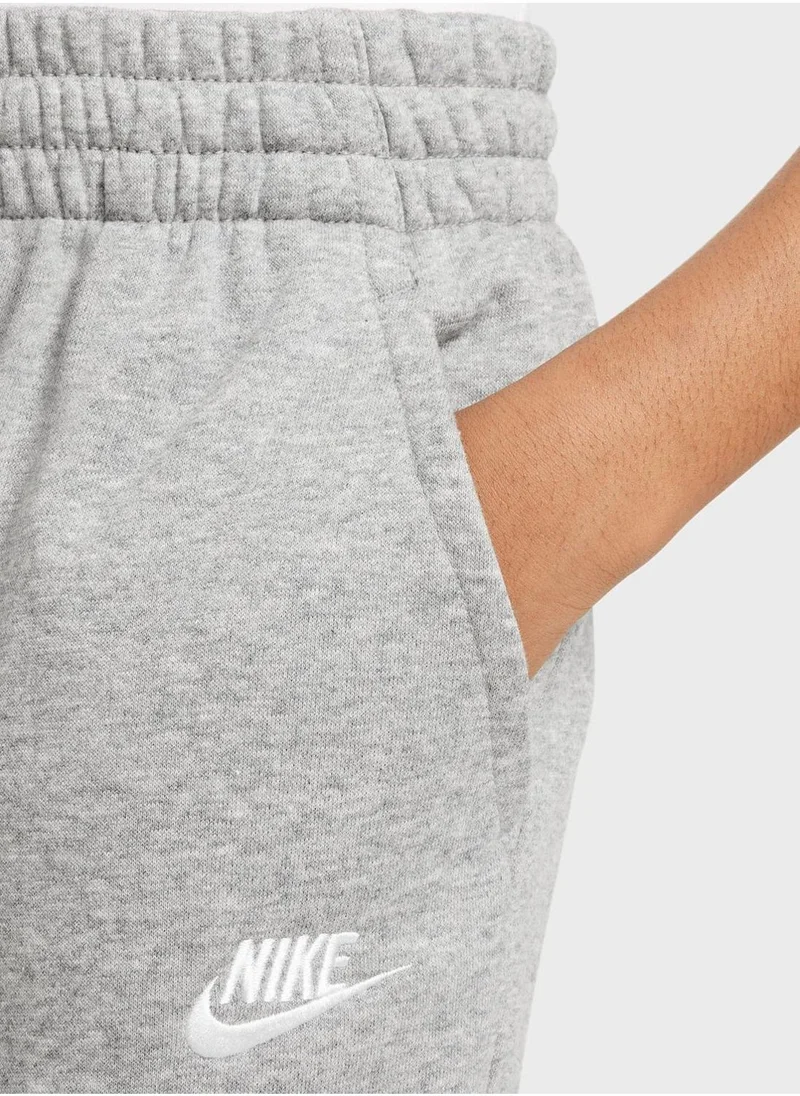 Nike DK GREY HEATHER/BASE GREY/(WHITE) Youth Club Fitted Sweatpants  | Best Price UAE