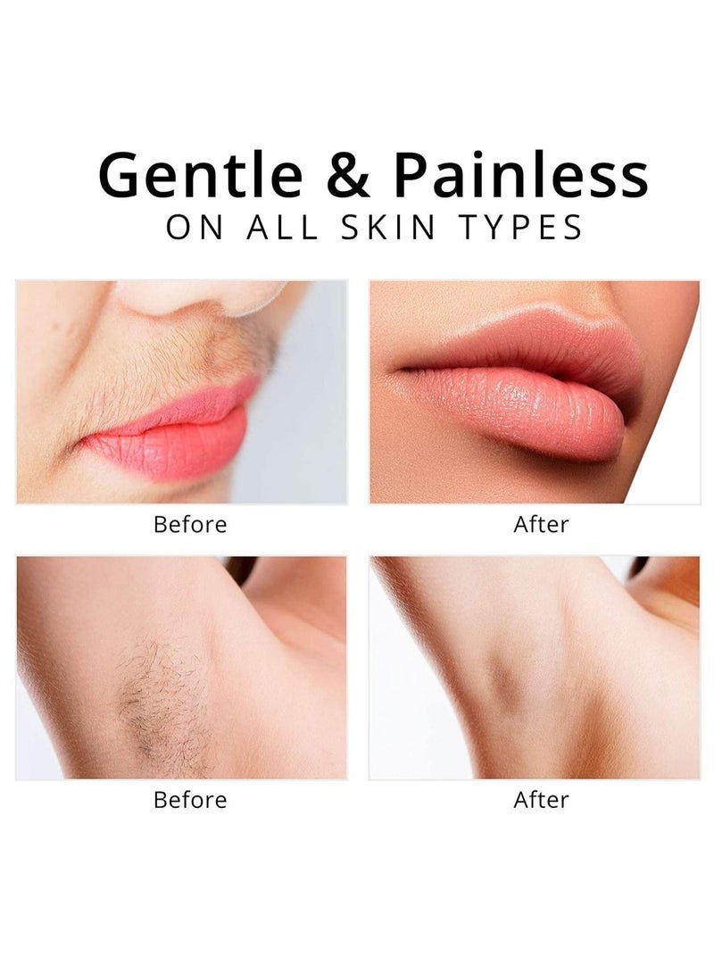 Captaintech 2 in 1 Rechargeable Facial Hair Remover with Replaceable Heads Painless Personal Hair Removal Eyebrow Razor with Indicator Lights (Multi) - Image 2