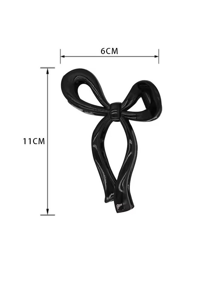 Goolsky Ponytail Bow Large Hair Claw Crab Hair Accessories for Women Solid Acrylic Bowknot Hair Clips Hairpins Girls Barrettes Headbands  - Image 3