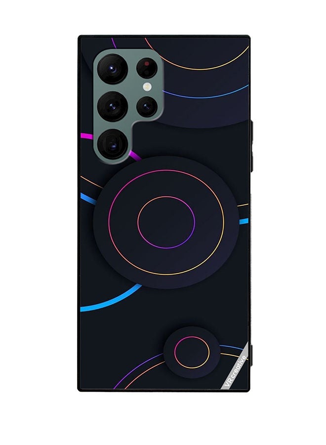 VR CREATIVE Protective Case Cover For Samsung Galaxy S22 Ultra 5G Circles Dots Design Multicolour - Image 1