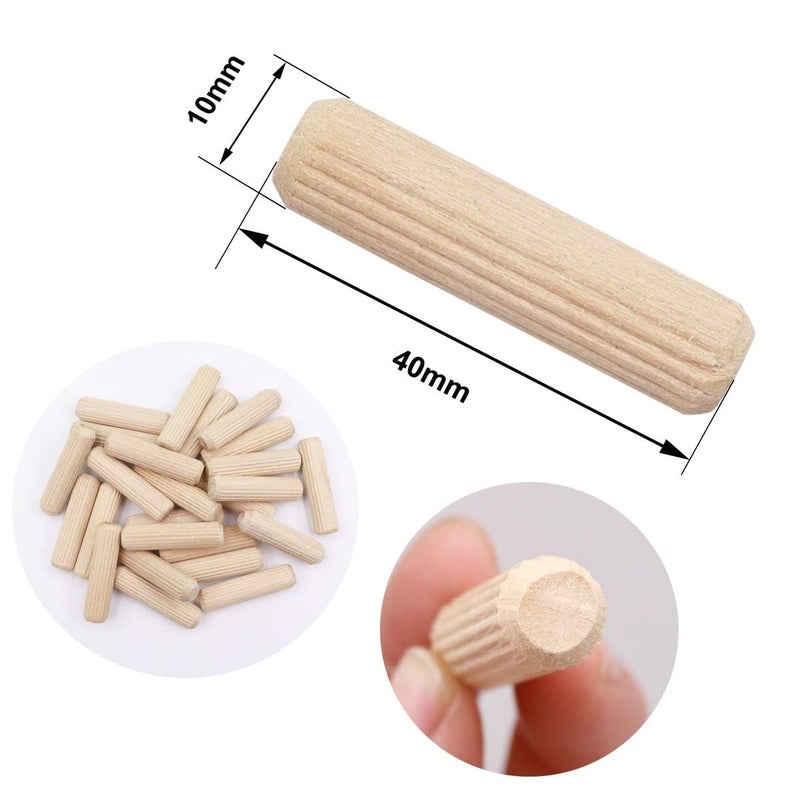 Atesler Wooden Dowels 10 x 40 mm, 100 Pcs, Woody Beige, Natural Finish - Image 4