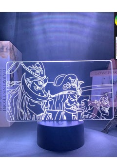 althiqahkey One Piece Gold Roger LED Night Light For Kids Bedroom Decor Japanese Anime 3D Lamp One Piece Roger With Remote  - Image 3