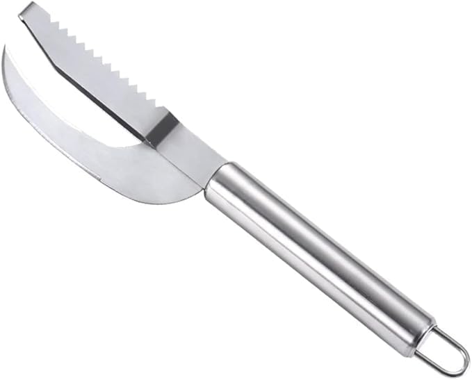 SAJANI SAJANI Stainless Steel 3 in 1 Fish Maw Knife, Scaler Remover with Saw Tooth Easily Remove, Multi-Purpose Kitchen Tool for Filleting, Gutting & Scaling (Pack of 1) (Fish Knife)  - Image 1