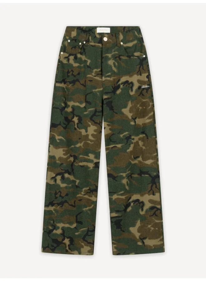 Another Cotton Lab  Camo Pattern Straight Fit Jeans for Men | Best Price UAE