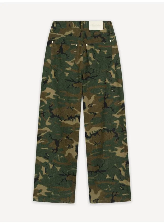 Another Cotton Lab  Camo Pattern Straight Fit Jeans for Men | Best Price UAE