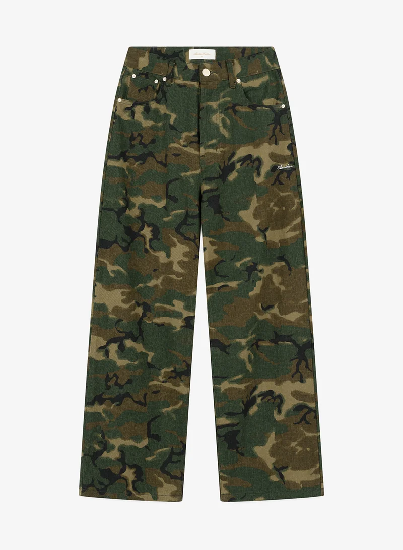 Another Cotton Lab  Camo Pattern Straight Fit Jeans for Men | Best Price UAE