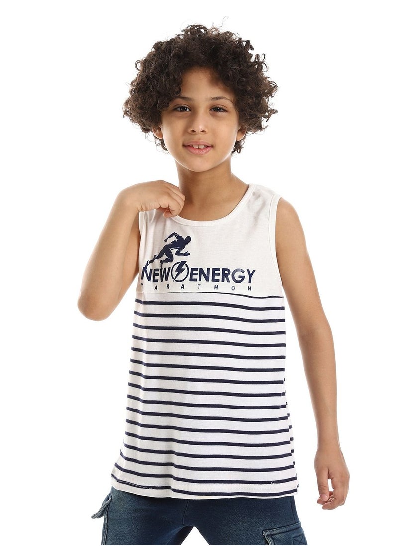 Caesar - Boys Stripped Sportive Tank Top - Image 1