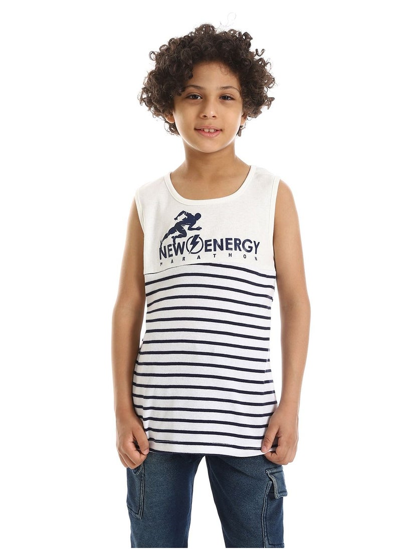 Caesar - Boys Stripped Sportive Tank Top - Image 1