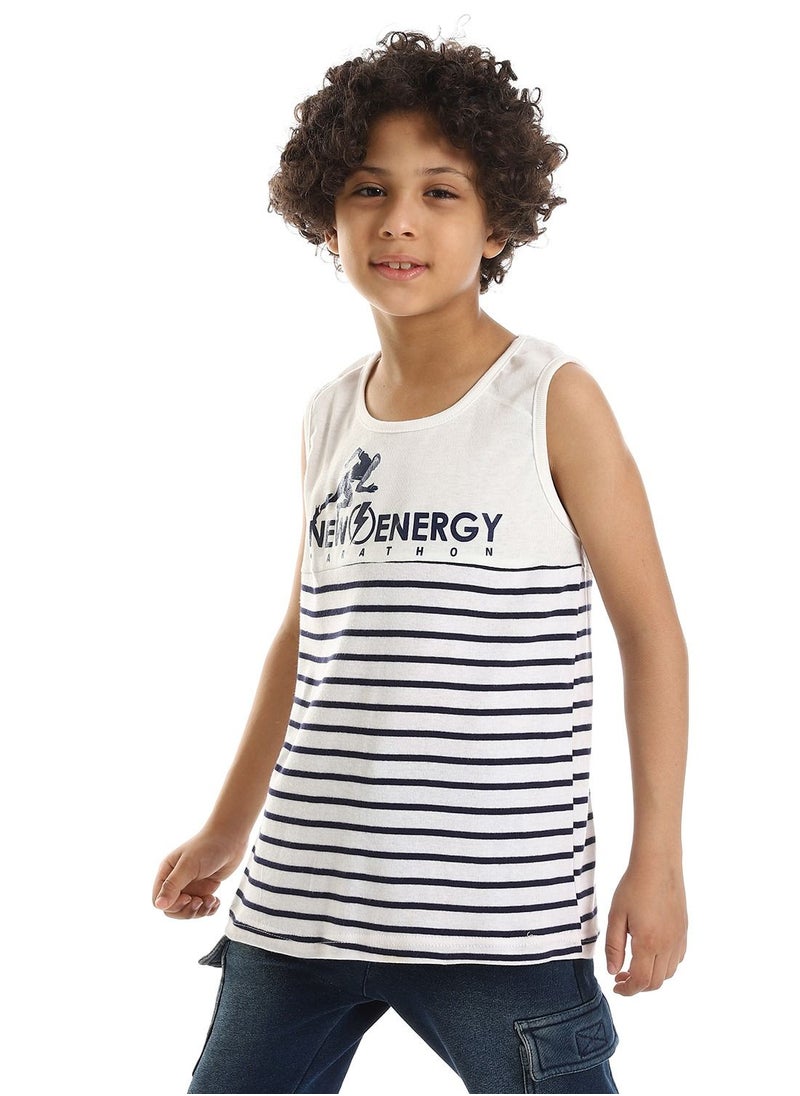 Caesar - Boys Stripped Sportive Tank Top - Image 1
